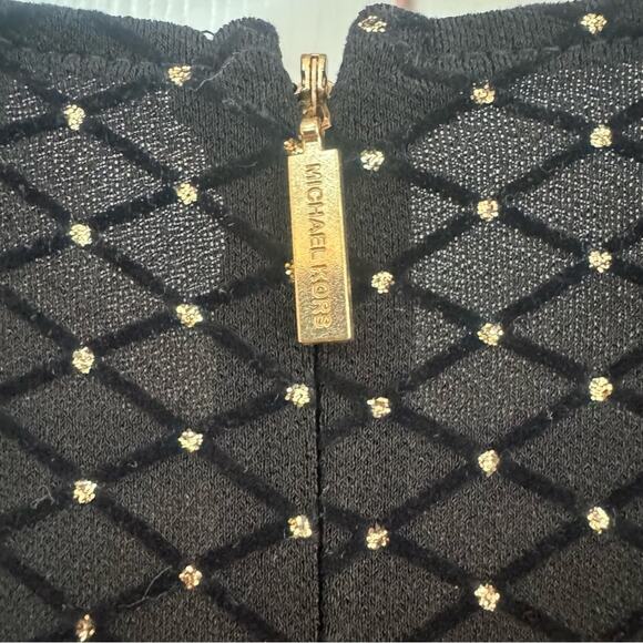 MICHAEL Michael Kors drop waist embellished dress w/shirred skirt black velvet - Picture 7 of 11